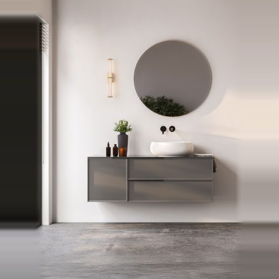 Applique led 7w 3000k elegante per specchio da bagno trasparente e oro
