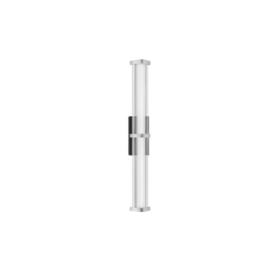 Applique per specchio da bagno elegante led 7w 3000k trasparente e nichel