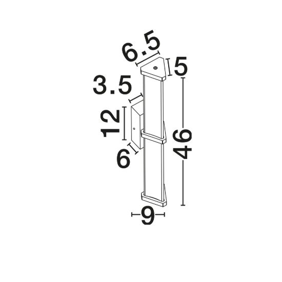 Applique per specchio da bagno elegante led 7w 3000k trasparente e nichel