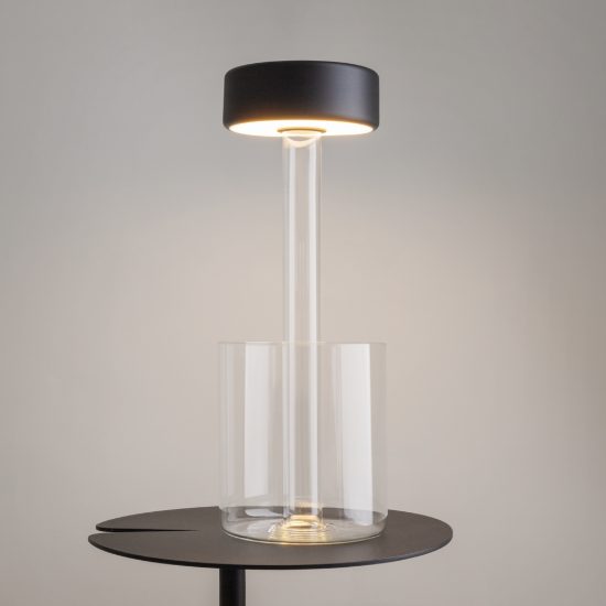 Maytoni ai collaboration lampada da tavolo vetro led cct 2200k 4000k portatile dimmerabile