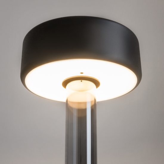 Lampada da tavolo portatile led cct 2200k 4000k dimmerabile grigio maytoni ai collaboratio