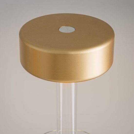 Ai collaboration maytoni lampada da tavolo in vetro led cct 2200k 4000k dimmerabile