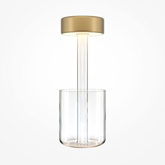 Ai collaboration maytoni lampada da tavolo in vetro led cct 2200k 4000k dimmerabile