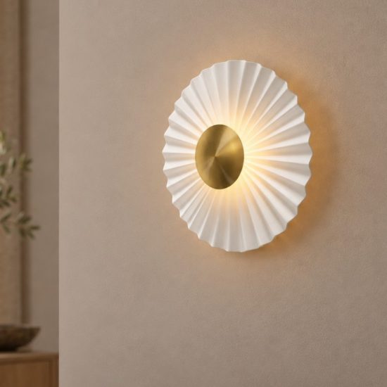Maytoni fiore applique da parete led 3000k bianca e oro