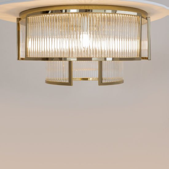 Maytoni frame plafoniera moderna tamburo oro vetro per camera da letto 55cm
