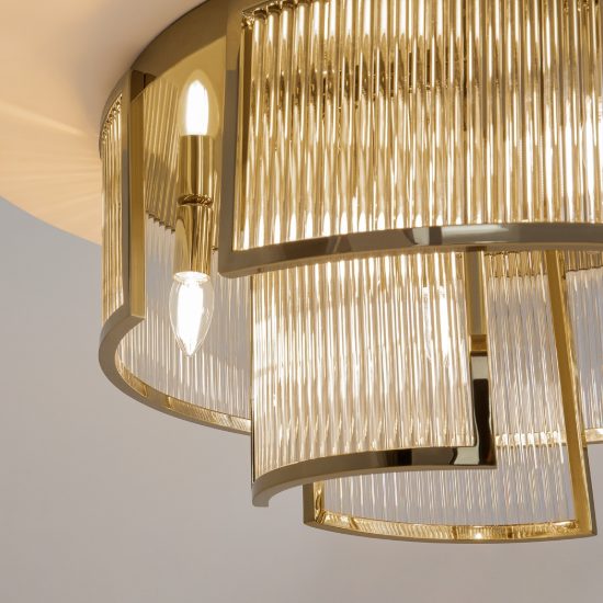 Maytoni frame plafoniera moderna tamburo oro vetro per camera da letto 55cm