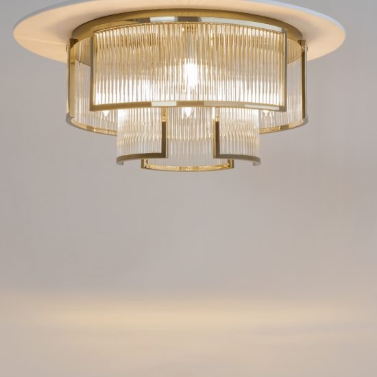 Maytoni frame plafoniera moderna tamburo oro vetro per camera da letto 55cm