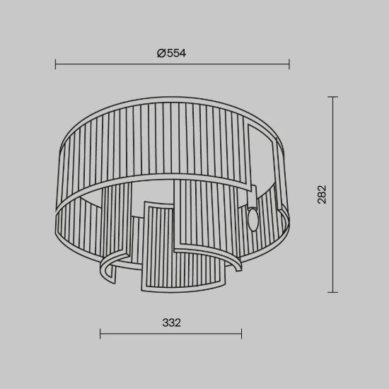 Maytoni frame plafoniera moderna tamburo oro vetro per camera da letto 55cm