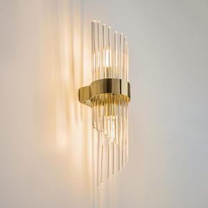Maytoni frame applique moderna oro vetro per camera da letto