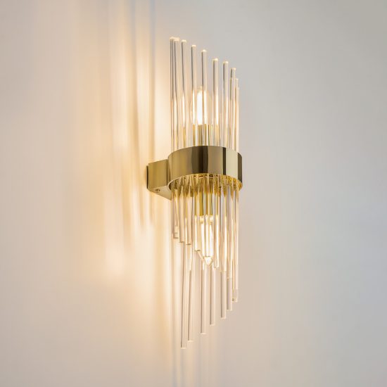 Maytoni frame applique moderna oro vetro per camera da letto