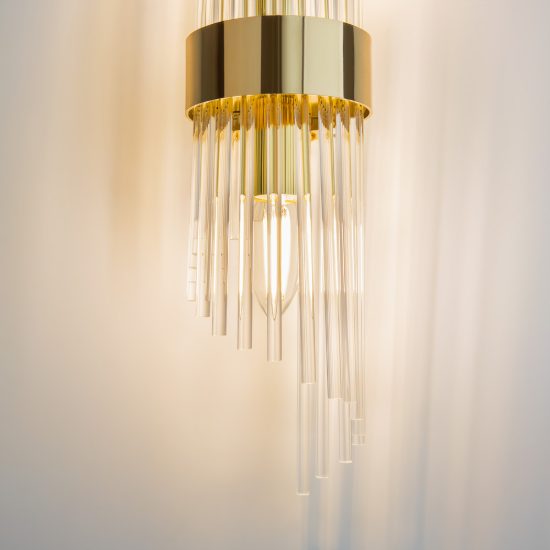Maytoni frame applique moderna oro vetro per camera da letto