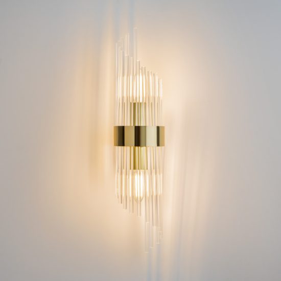 Maytoni frame applique moderna oro vetro per camera da letto