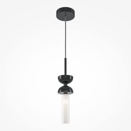 Maytoni kyoto lampada  a sospensione per cucina nera vetro