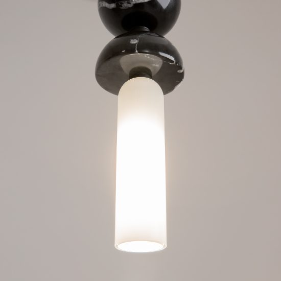 Maytoni kyoto lampada  a sospensione per cucina nera vetro