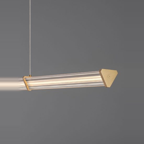Lampadario led 21w 3000k dimmerabile a sospensione per cucina cilindrico dettagli oro