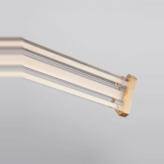 Lampadario lineare per cucina contemporanea a sospensione oro led 13w 3000k dimmerabile
