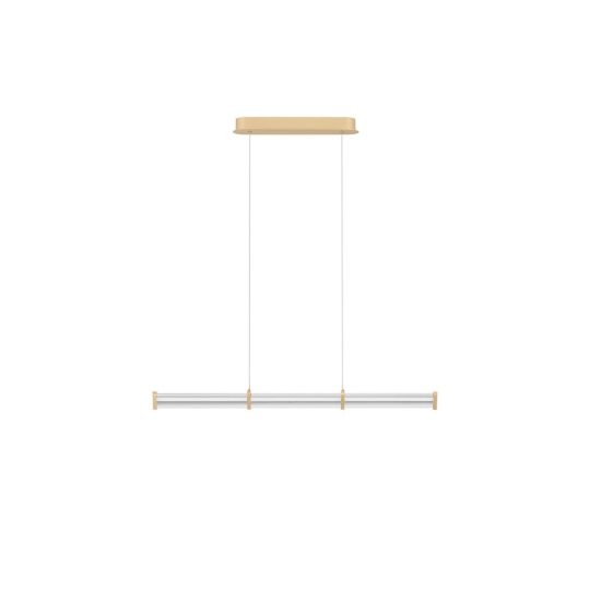 Lampadario lineare per cucina contemporanea a sospensione oro led 13w 3000k dimmerabile