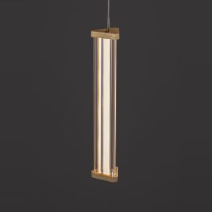 Lampada pendente a sospensione elegante oro spazzolato led 6w 3000k