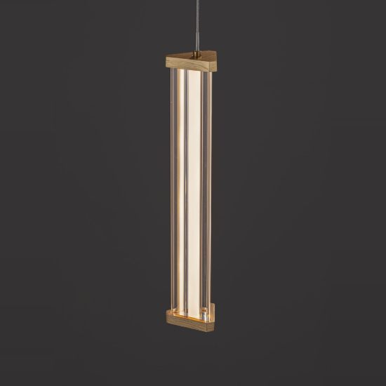 Lampada pendente a sospensione elegante oro spazzolato led 6w 3000k