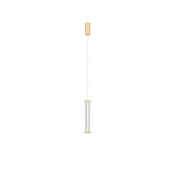 Lampada pendente a sospensione elegante oro spazzolato led 6w 3000k