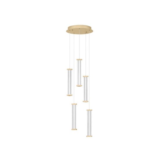 Lampadario moderno pendenti a sospensione per salone oro led 21w 3000k