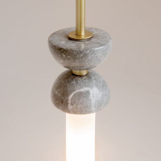 Maytoni kyoto lampada a sospensione per isola penisola cucina oro e grigio vetro