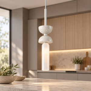Maytoni kyoto lampada a sospensione per cucina moderna bianco vetro