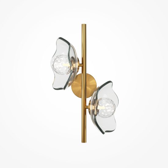 Applique ottone vetro per camera da letto maytoni miracle