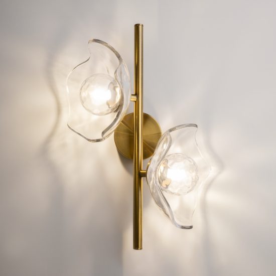 Applique ottone vetro per camera da letto maytoni miracle