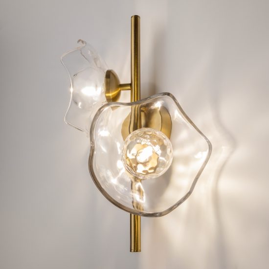 Applique ottone vetro per camera da letto maytoni miracle