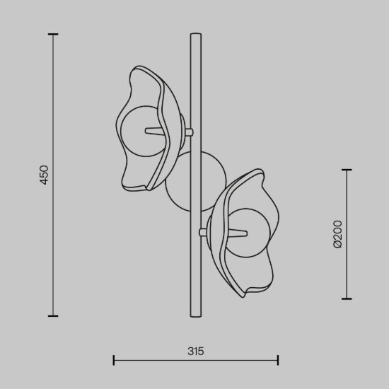 Applique ottone vetro per camera da letto maytoni miracle