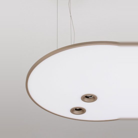 Lampadario led 53w cct 2700k 3000k per soggiorno moderno disco a sospensione oro champagne