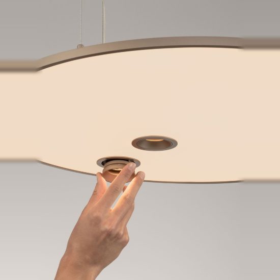 Lampadario led 53w cct 2700k 3000k per soggiorno moderno disco a sospensione oro champagne