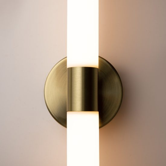 Maytoni axis applique da parete elegnate lineare oro led 3000k