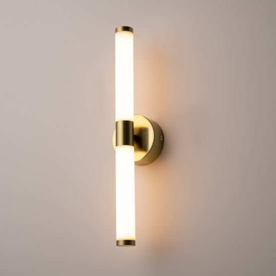 Maytoni axis applique da parete elegnate lineare oro led 3000k