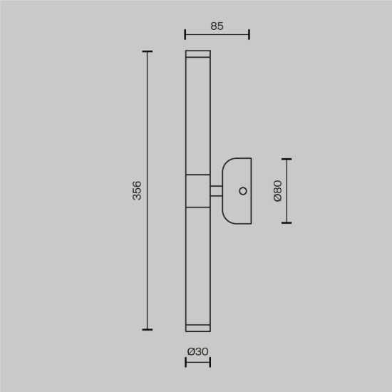 Maytoni axis applique da parete elegnate lineare oro led 3000k