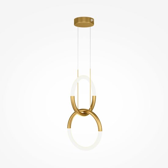 Lampadario moderno per salotto oro led 18w 3000k maytoni node