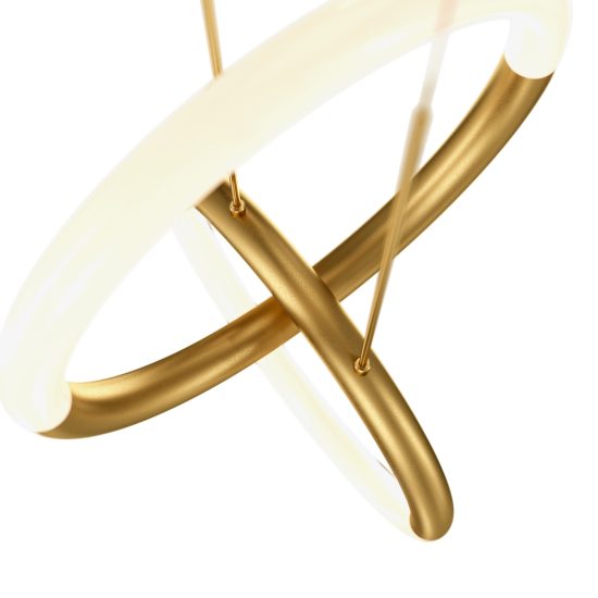 Lampadario moderno per salotto oro led 18w 3000k maytoni node