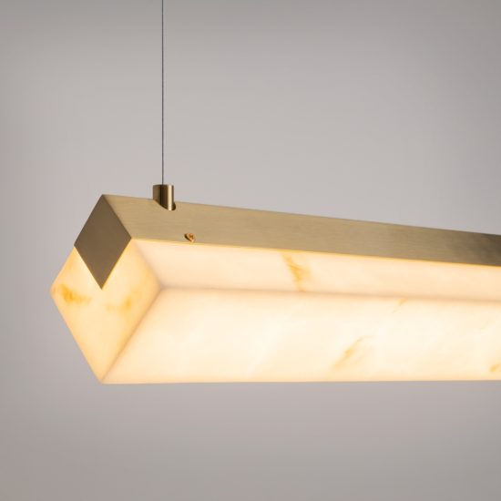 Petra maytoni lampadario design per tavolo da pranzo led 3000k ottone