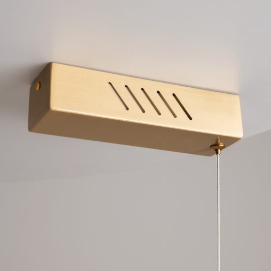 Petra maytoni lampadario design per tavolo da pranzo led 3000k ottone