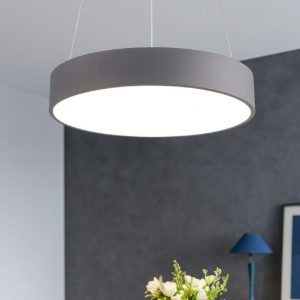 Lampadario moderno 60cm band diodi cerchio led 35w cct 3000k 4000k antracite