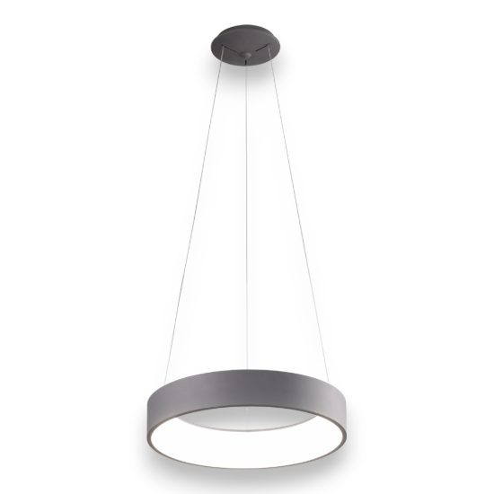 Lampadario moderno 60cm band diodi cerchio led 35w cct 3000k 4000k antracite