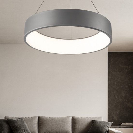 Affralux band diodi antracite lampadario cerchio led 45cm moderno 27w cct 3000k 4000k