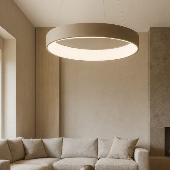 Affralux band diodi 45cm sabbia lampadario moderno cerchio led 27w cct 3000k 4000k