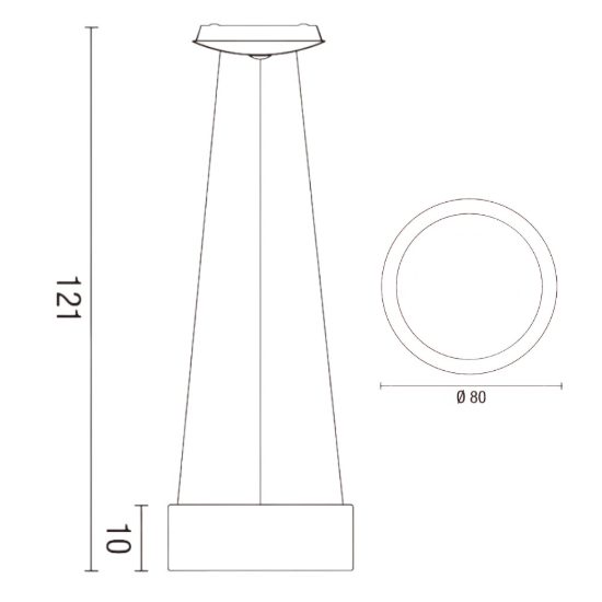Affralux band diodi 80cm lampadario cerchio marrone caffe led 107w cct 3000k 4000k