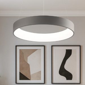 Affralux band diodi 80cm lampadario moderno per salone cerchio led antracite 107w cct 3000k 4000k