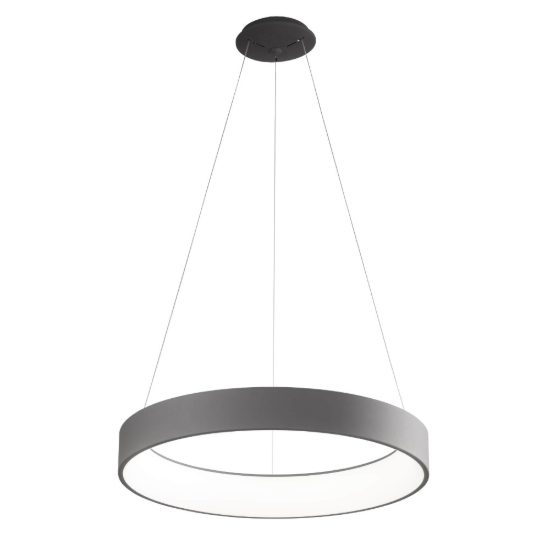 Affralux band diodi 80cm lampadario moderno per salone cerchio led antracite 107w cct 3000k 4000k