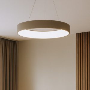 Affralux band diodi lampadario led 107w cerchio sabbia moderno cct 3000k 4000k