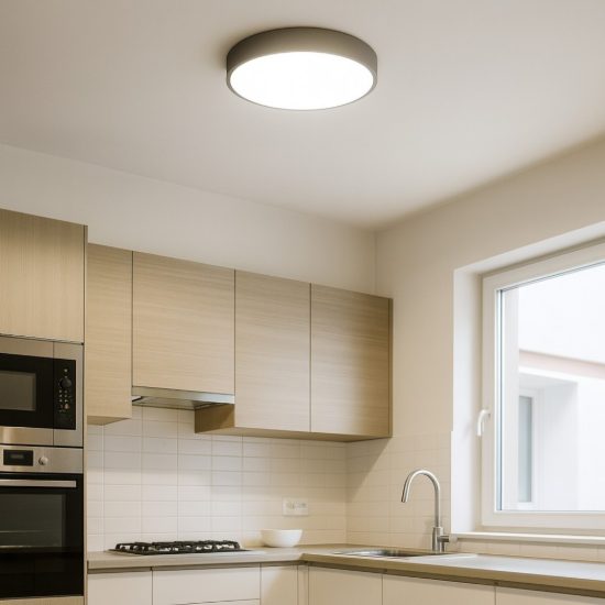Plafoniera da cucina antracite led 101w cct 3000k 4000k affralux band diodi