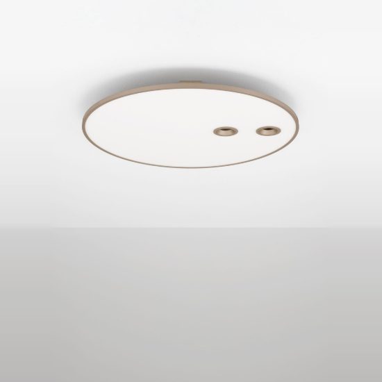 Plafoniera led 53w cct 2700k 3000k dimmerabile per soggiorno moderna rotonda oro champagne